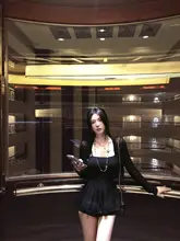 ビジューニットカーディガン【秋用・軽量・フィットデザイン・女性用】