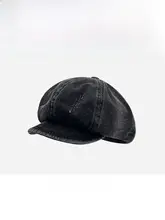 ヴィンテージ風ウォッシュドデニムベレー帽【レディース・顔周りを引き立てるデザイン】