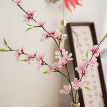 新中式デザインの桃の花の造花【デスク装飾用・禅風・撮影小物】