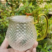 ガラス製功夫茶器【茶壺と茶杯の組み合わせ・家庭用・オフィス用】（セットアップ対応）