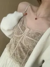 洗練されたデザイン！レース付きスリーブレストップス【スタイリッシュ・シャープフィット】
