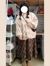 チェック柄ウール半身スカート【秋用・ハイウエスト・Aライン・ミディ丈】