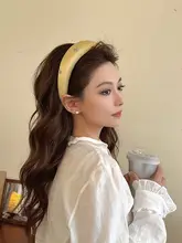 おしゃれなリボン付きヘアバンド【幅広デザイン・韓国風・極上の柔らかさ】