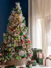 クリスマスツリー用カラフル吊り球【DIY・高級擬似雪景色装飾】