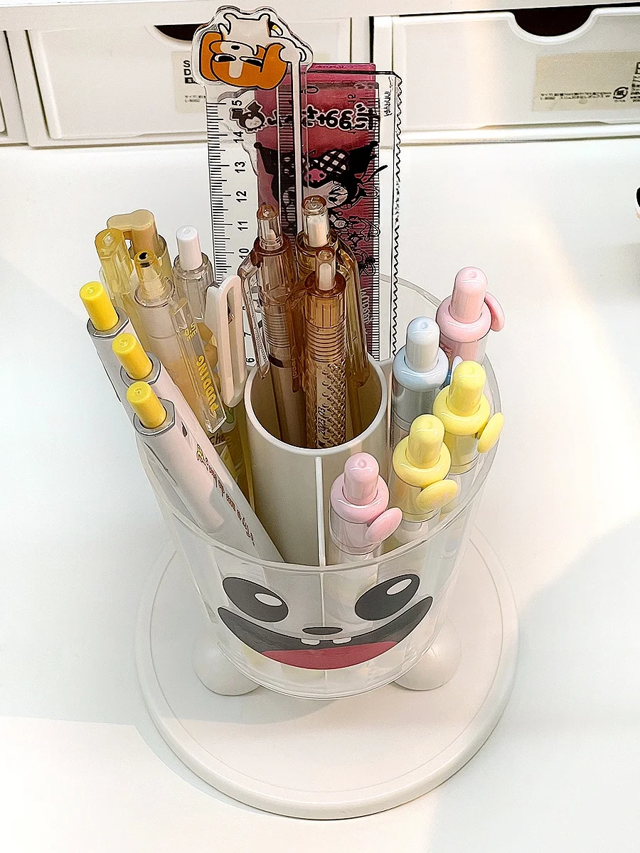 デスク用かわいいペン立て：回転式ペンホルダーの実用性と設計原理