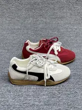 真皮スエードのレースアップフラットシューズ【カジュアル・春夏用・軽量】