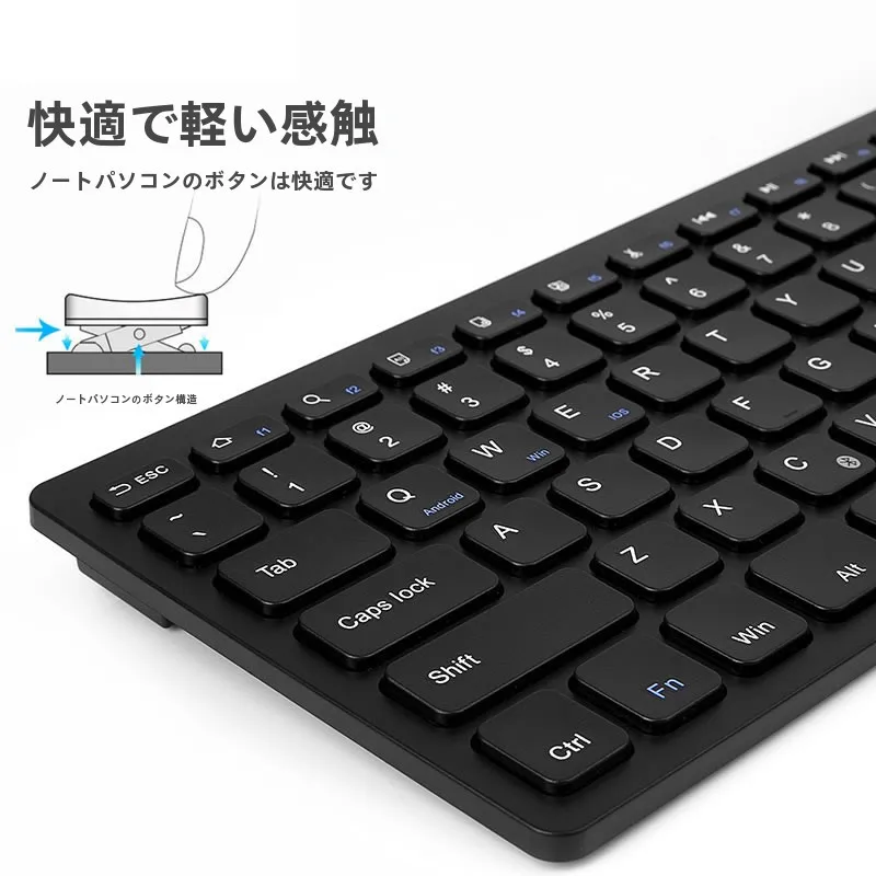 在宅ワーク環境を低コスト整備｜B．O．W iPad用Bluetoothキーボードとワイヤレスマウスセット