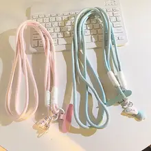 かわいい雲デザインのスマホケースストラップ【ピンク・長め・肩掛け仕様・学生向け】