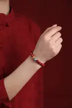本物の朱砂蓮花ブレスレット【女性用・紫金砂・本命年用・仏珠・カップルギフト】