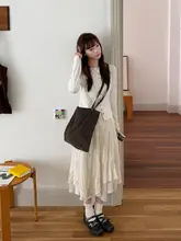 不規則なデザインのダブルレイヤーギャザースカート【ウエストゴム・Aライン】（セットアップ対応）