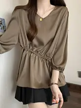 不規則デザインの七分袖Tシャツ【女性用・大きいサイズ・お腹カバー】