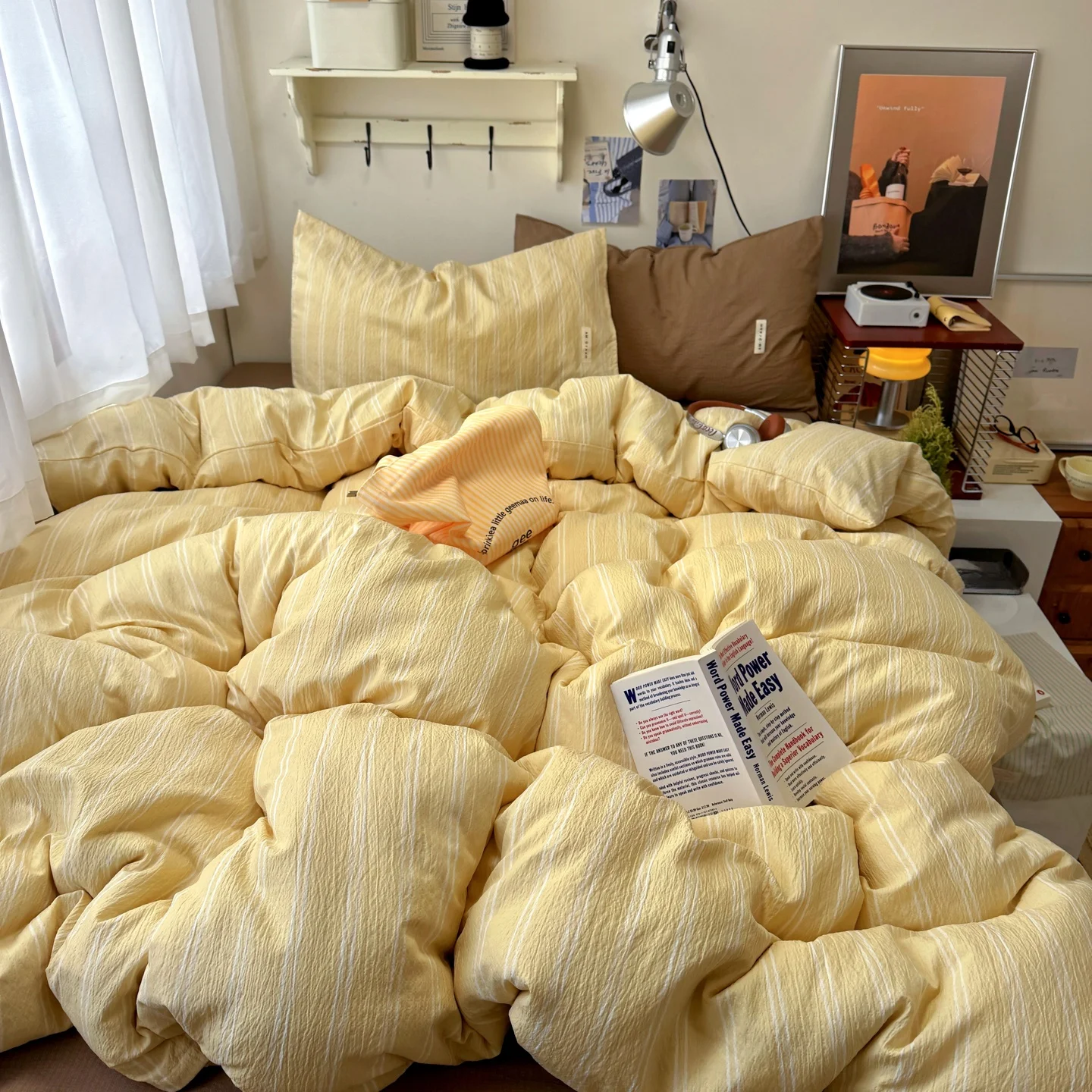 狭い部屋に合うベッドカバーセット：小清新スタイルの四季通用タイプ