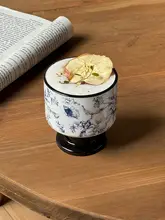 高級感ある青花模様のコーヒーカップ【中華風・陶器製・おしゃれ】