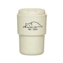 韓国風デザインの個性的なコーヒートラベルカップ【男女兼用・冷飲対応】