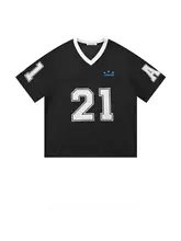 スポーツTシャツ レディース 半袖 Vネック ナンバープリント ルーズ ストリート 甘辛MIX カジュアル 夏「FXK」
