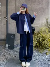 深青色 カジュアルスポーツパーカー【秋用・学院風・広めのパンツ・極上の柔らかさ】（セットアップ対応）