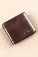 メンズ超薄型レザー 財布 運転免許証カードホルダー一体型