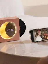 レコードデザインの時計付きミニスピーカー【バレンタイン・誕生日ギフト】