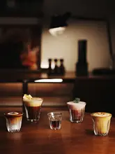 MHW3BOMBER コーヒーグラス【シンプルレトロ・ラテ用・ホワイト】