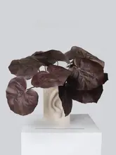 レトロデザインの睡蓮葉風造花【インテリア装飾・手作りアート用・単枝タイプ】
