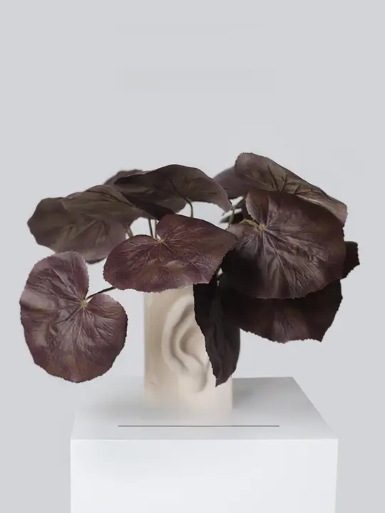レトロデザインの睡蓮葉風造花【インテリア装飾・手作りアート用・単枝タイプ】