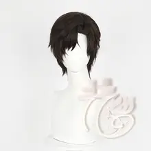 コスプレ用ウィッグ【深棕色・分け目あり・同色の素材・ネット付き】