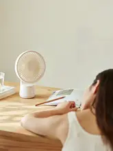 OLAYKS 静音タイプのデスクファン【ミニサイズ・USB充電・携帯用・オフィス向け】