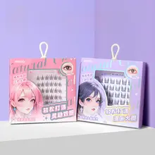 MINISO つけまつげ 接着剤不要 束感 まつ毛パーマ風 ナチュラル 自まつげ風 透明感 韓流 「MINISO」