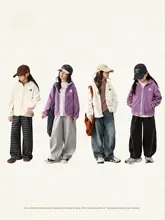 子供用 ダブルフェイスフリースフード付きジャケット【秋用・ソフトな肌触り・可愛いデザイン】（セットアップ対応）