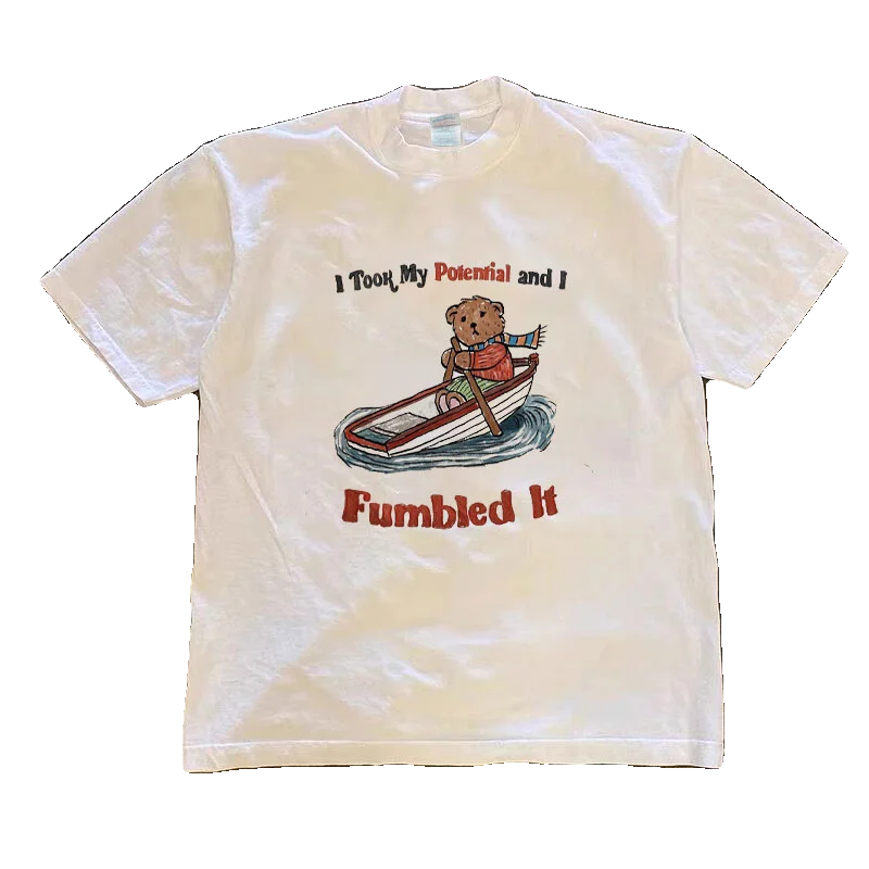 個性的な古着風デザインの短袖Tシャツ【大人  のカジュアル・スタイル】