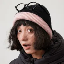 二重仕様のウールニット帽【冬用・厚手・女性用】