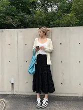 春物薄手カーディガン【大きいサイズ・優しいデザイン・ニット素材】