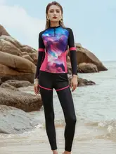 長袖分体水着【UVカット・保守的デザイン・サーフィン・ダイビング用】（セットアップ対応）