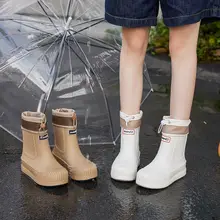 防水防滑レディース雨靴【軽量・大きなつま先・ファッションデザイン】