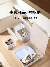 透明カバー付きデスク収納ボックス【カードや小物の整理に最適・プラスチック製】