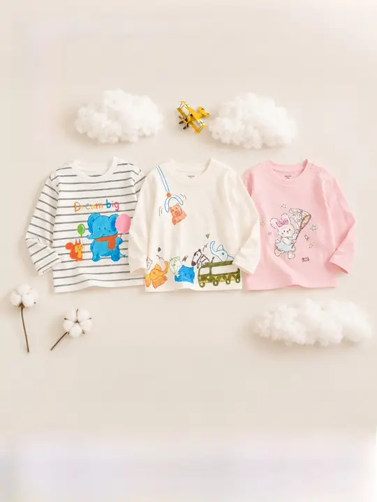 長袖Tシャツ ベビー キッズ ボーイズ ガールズ コットン100% 秋 トップス 「Balabala」