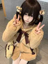 可愛いウサギとクマのフード付き冬用アウター【ゆったりサイズ・保温性】
