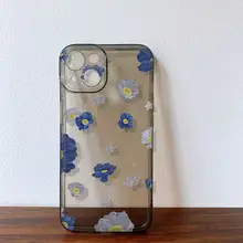 小花柄シリコンスマホケース【iPhone用・防摔・華為・Xiaomi対応】