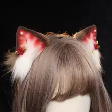 チョコレートストロベリー大福 猫耳ヘアバンド【タマイズ可能】