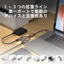 Type-C多ポートUSBハブ【充電・変換アダプタ対応・ノートパソコン用】
