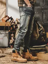 アメリカンレトロデニムパンツ【メンズ・ストレート・カジュアル・秋用】