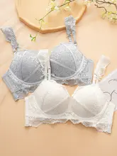 セクシーなレースブラジャー【ノンワイヤー・調整可・バストアップ効果】