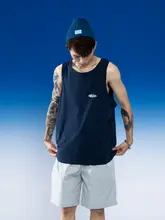 DAKYAM 基本無地シンプルスポーツタンクトップ【軽量・コットン・ルーズフィット・クルーネック】