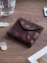 短財布 メンズ 本革 植物タンニンなめし ヴィンテージ ボタン留め シンプル シボ加工