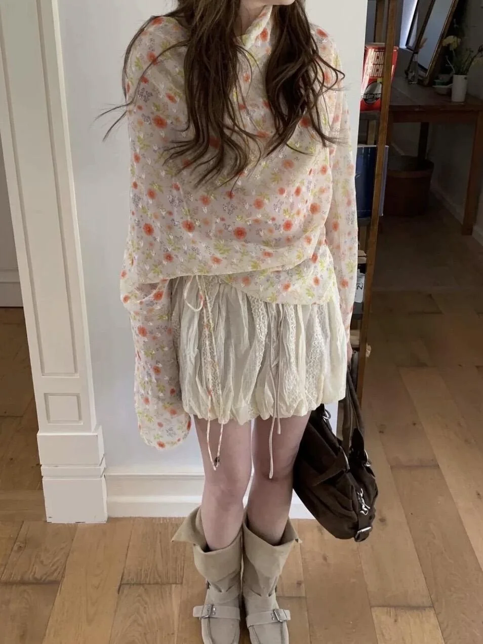 顔タイプ フレッシュ 服：春季新作の韓式フレアネックメッシュカーディガンが提供する実用性と着用シーン