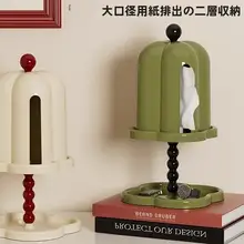 トイレ用ペーパーボックス【穴あけ不要・高級感・二層式・密閉防塵・蓋付き・レトロデザイン】