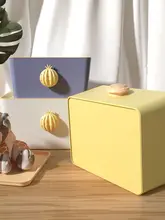 マカロンカラー収納ボックス【蓋付き・プラスチック製・子供部屋用・衣類整理】
