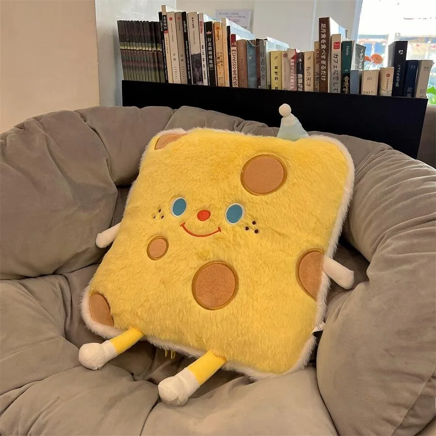 可愛いチーズ抱き枕とブランケット：squishmallow風のリラクゼーションアイテムの実用性と使い方