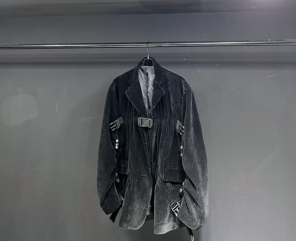 オーバーサイズ コーデュロイ ジャケット【厚手・ダークデコンストラクション・秋冬用】