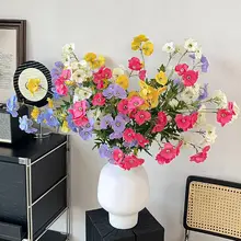 韓国風カラフルな長枝のサクラの造花ブーケ【インテリア装飾・ウェディング用・アートフラワー】